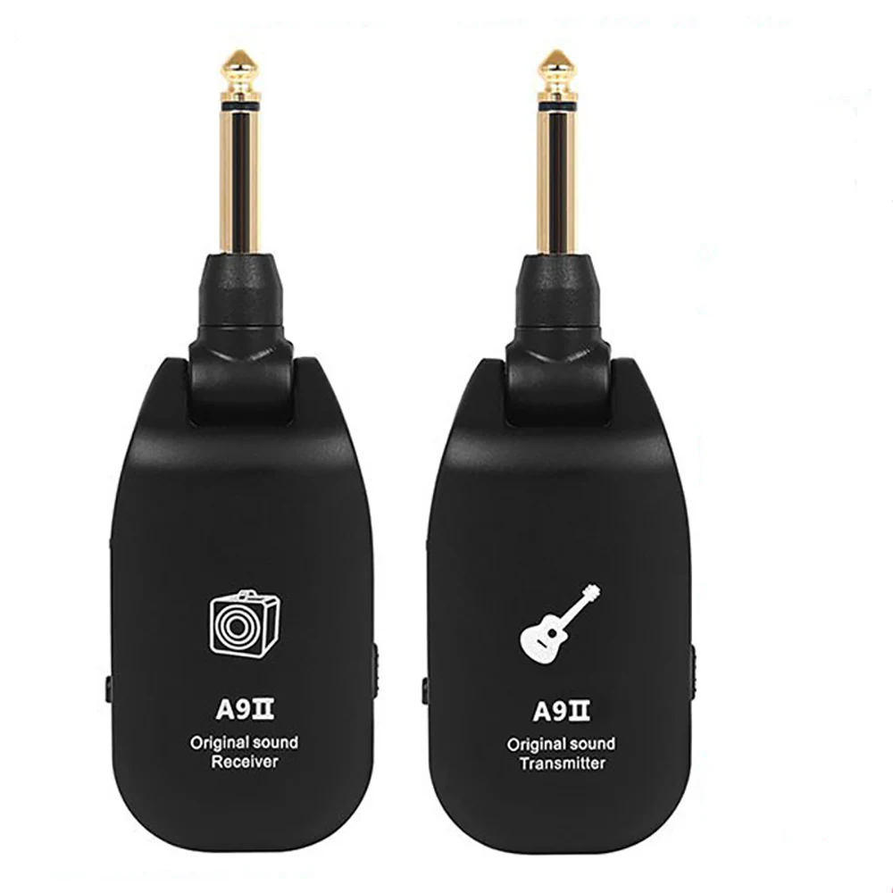 

A9 UHF Wireless Guitar Transmitter Receiver A9II Wireless Guitar System 4 Channels for Electric Guitar Bass Wireless Adapter