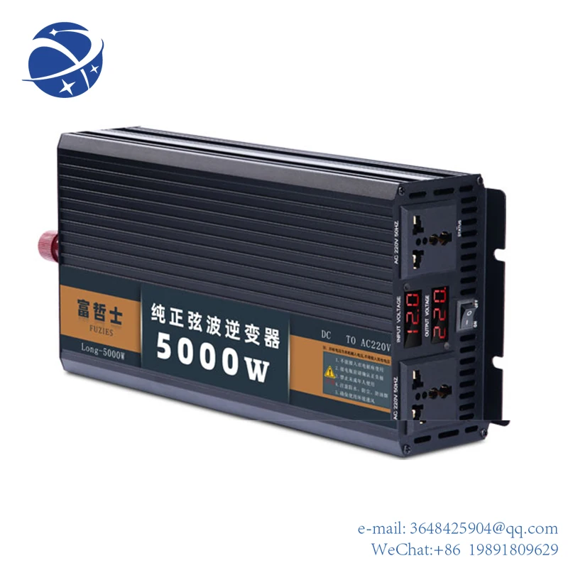 

YYHCPure Sine Wave Inverter DC 12v/24v/48v/60v To AC220V 6000W Voltage Transformer Power Converter Solar Inverter