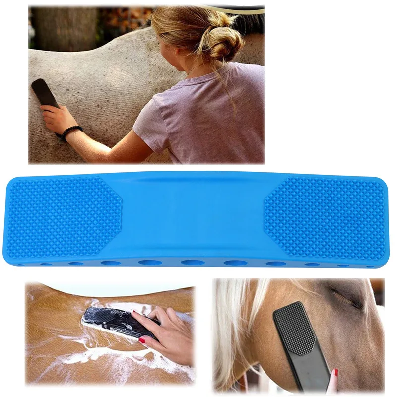 6in1HorseBrushRemovalHairMassageBrushSweatCleaningKitScrubberHorsesGroomingHorse