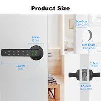 Tuya Door Lock Smart Life APP / Fingerprint / Key / Password Unlock Apartment Hotel Support Smart Home Electronic Door Lock - Image 6