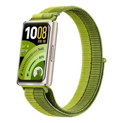 Nylon Braided Strap - Original Replaceable and Comfortable Watchband Accessory - Huawei Band 11 (Official Green)