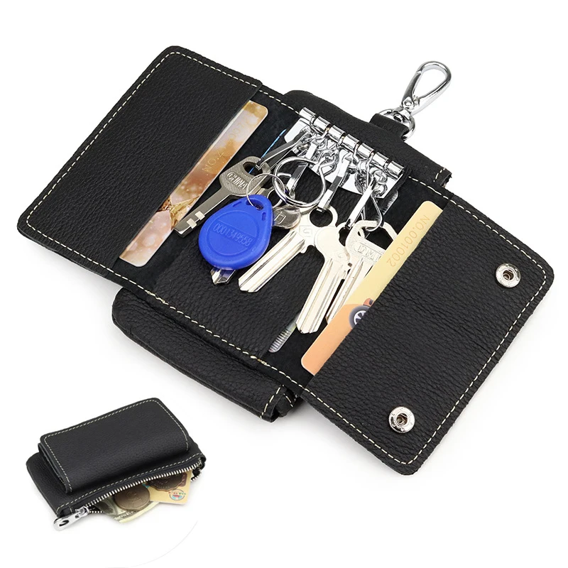 

2 в 1, кошелек для ключей, из натуральной кожи