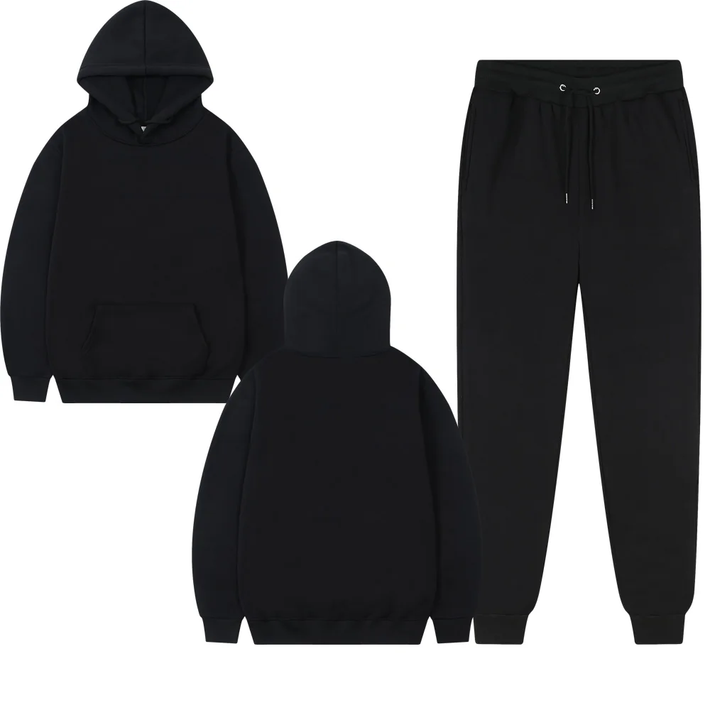 

2022Spring and Autumn Brand Men Sets 2 Piece/Set Fitness Solid Color Casual Fashion Sport Pants Hoodie Top With Pants Mens Set