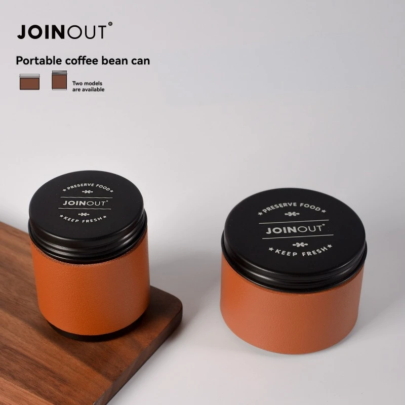 Portable Mini Coffee Bean Storage jar Aluminum Alloy Coffee Powder Sealed Tank Outdoor camping bean Tea Storage Container