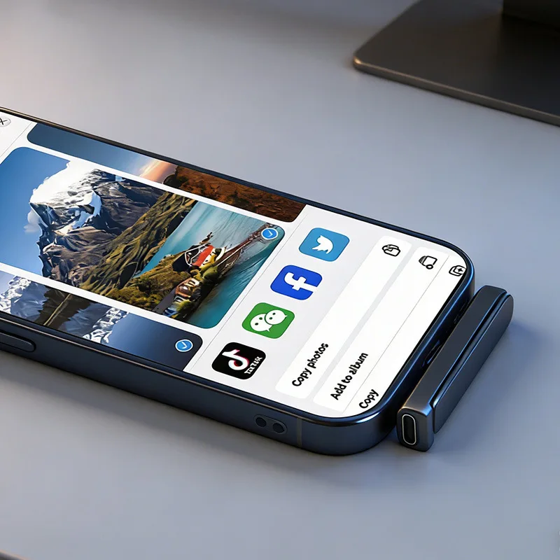 Universal 2-in-1 Phone Stand with 240W USB-C Fast Charging and 360° Rotating Bracket Adapter
