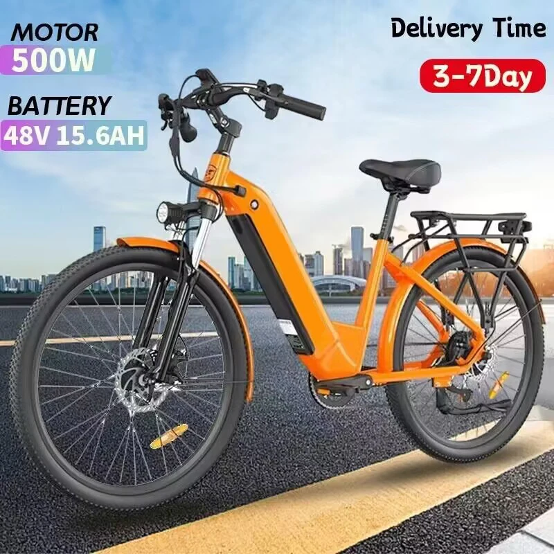 EU Spot BLJ DS2608 500W Women's Electric Bicycle 26 inche Tire