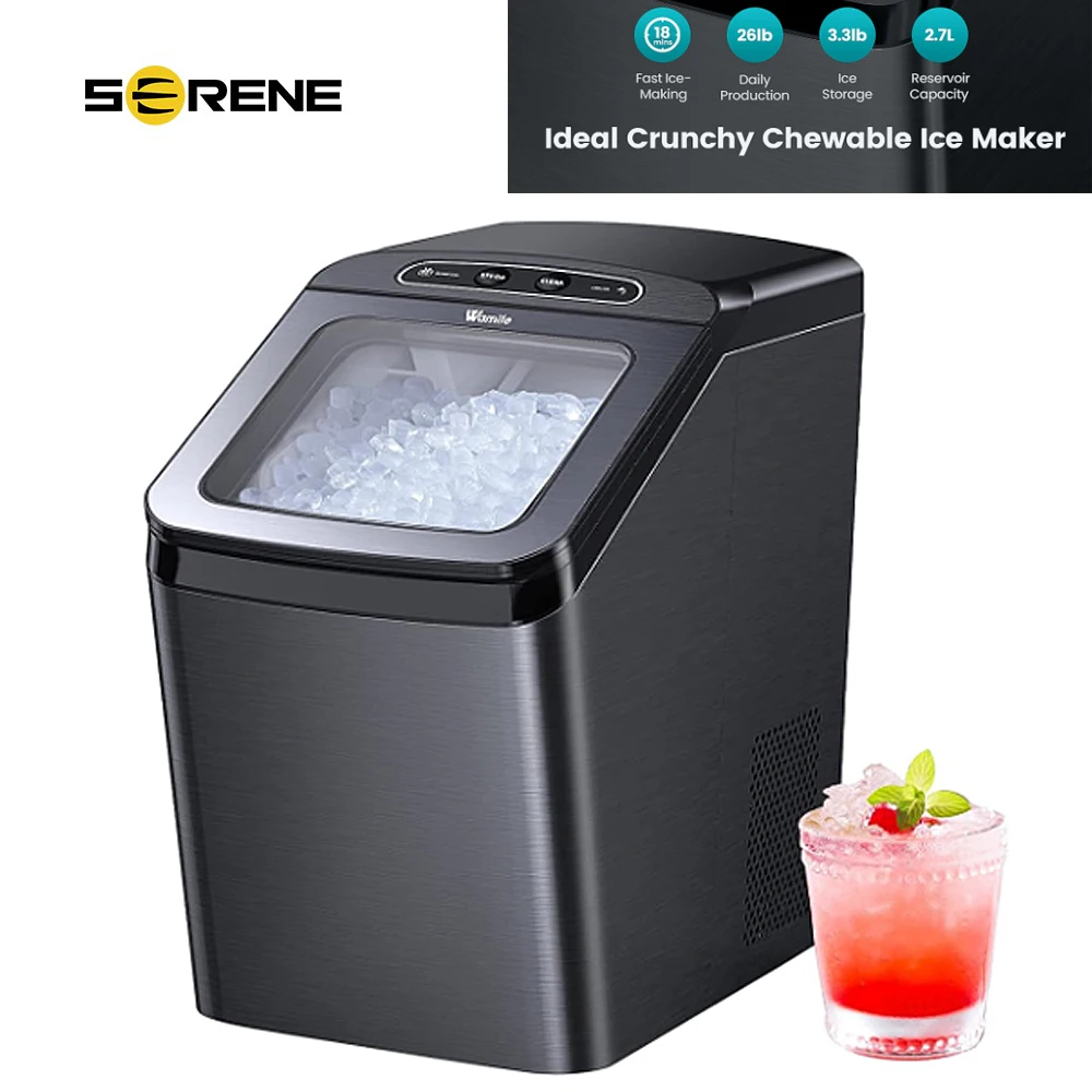 Wamife Ice Maker Countertop, Pebble Ice Maker Machine, 30lbs/Day, Auto/Manual Water Refill, Self-Cleaning, Stainless Steel new arrival self cleaning online rs485 toc cod probe sensor for water plant