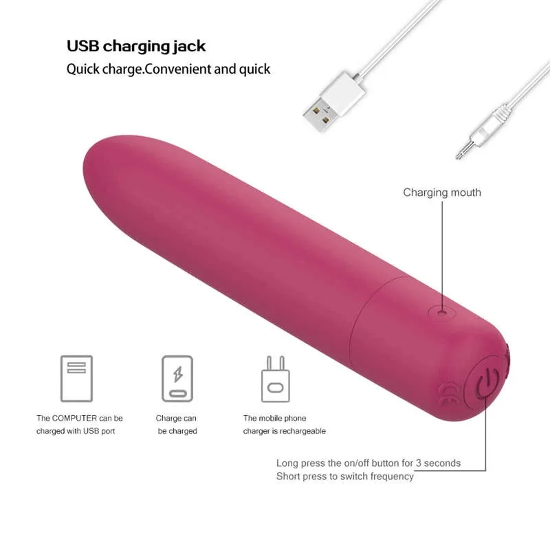 Mini Bullet vibrátor masszázs dildó vibrátor AV stift szexjátékok nőknek G-pont vibrációs csikló stimulátor női_voghion.com