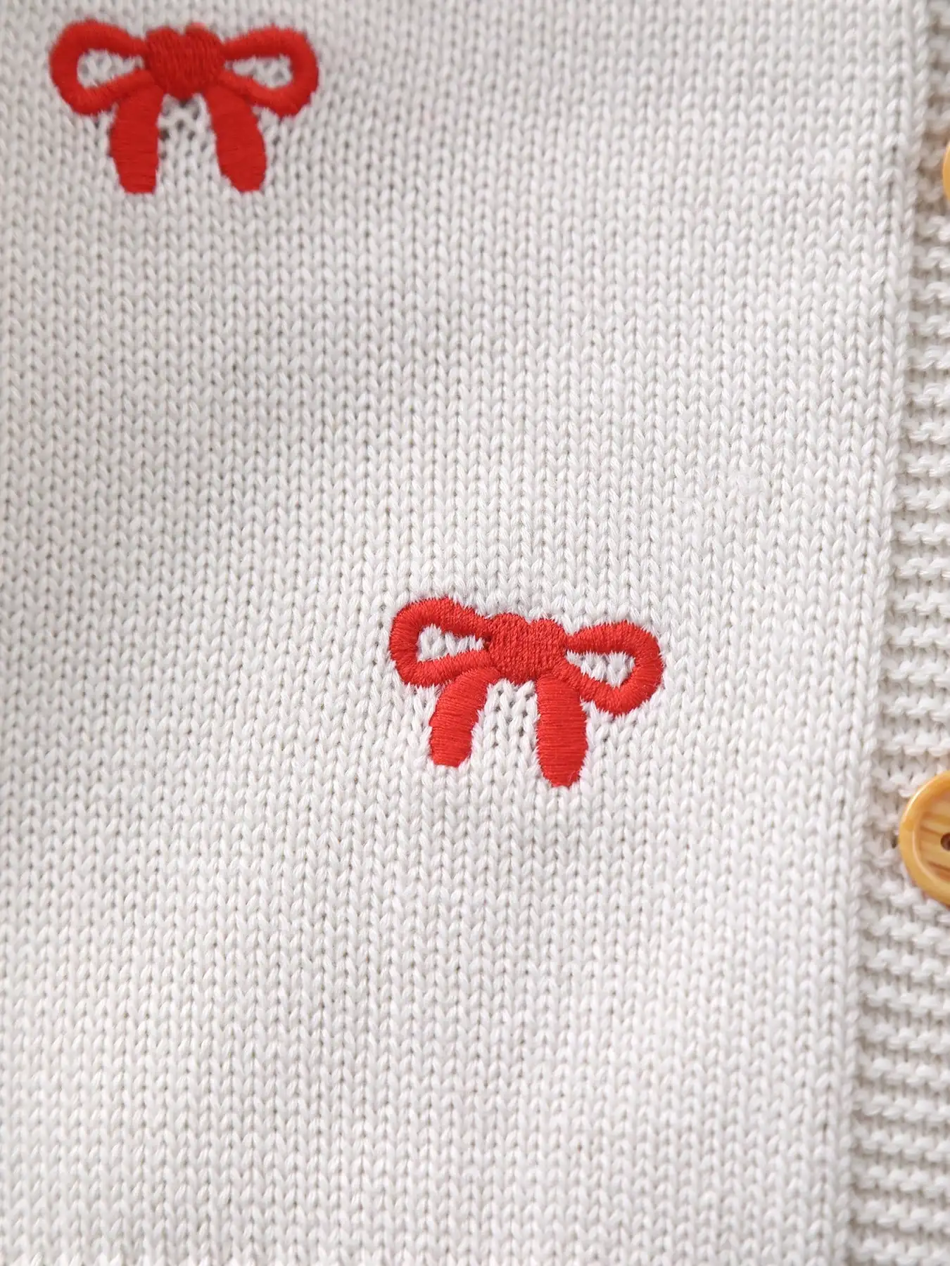 여아용 달콤한 리본 매듭 자수 니트 가디건, 라운드넥, 봄과 여름용, 우아하고 로맨틱한 디자인