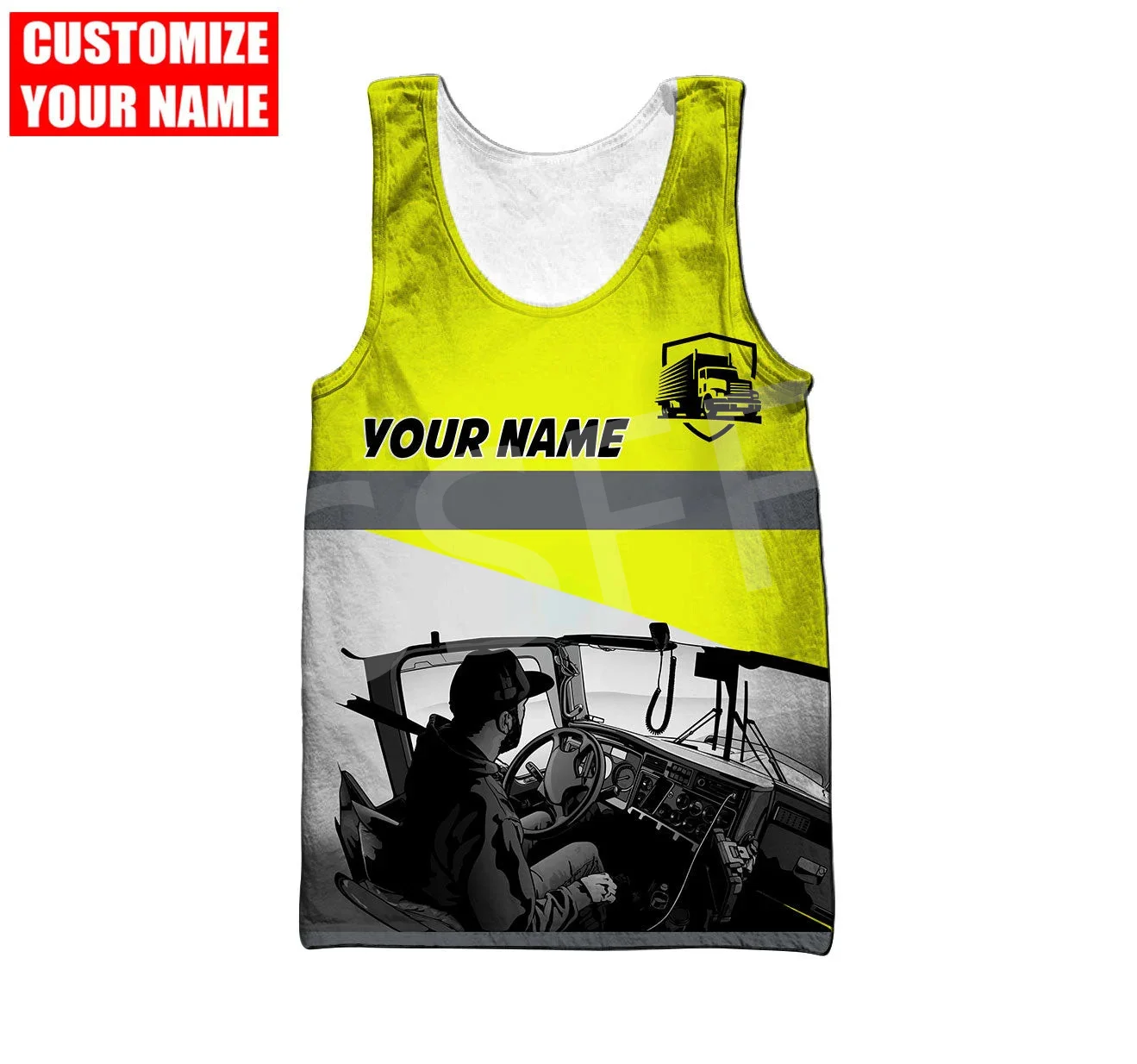 

Custom Name Truck Operator Tattoo Trucker Driver Worker 3DPrint Summer Sleeveless Vest Streetwear Casual TankTop Harajuku X2