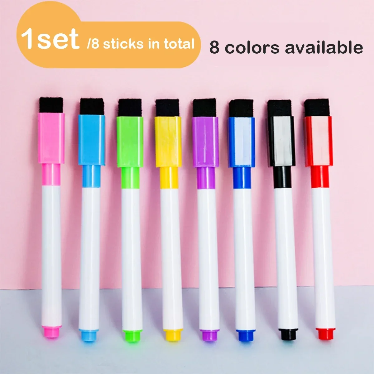 Marker Pens Magnetic Erasable Whiteboard Pen Color Options Blackboard Note Numbering Stationery Office Teaching For Classroom Use