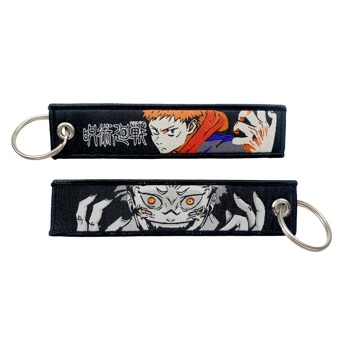 Gestickte Tag-Schlüssel, Auto-Schlüsselanhänger für Motorräder, Herren, Schlüsselanhänger, japanischer Anime, Damen, Herren, neuartiger Modeschmuck, Accessoires, Geschenke – Detail 12