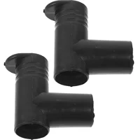 2 Pcs Right Angle Connector Head Plastic Joints Clothes Rack Accessories Drying Racks Home Storage Bedroom Store 1