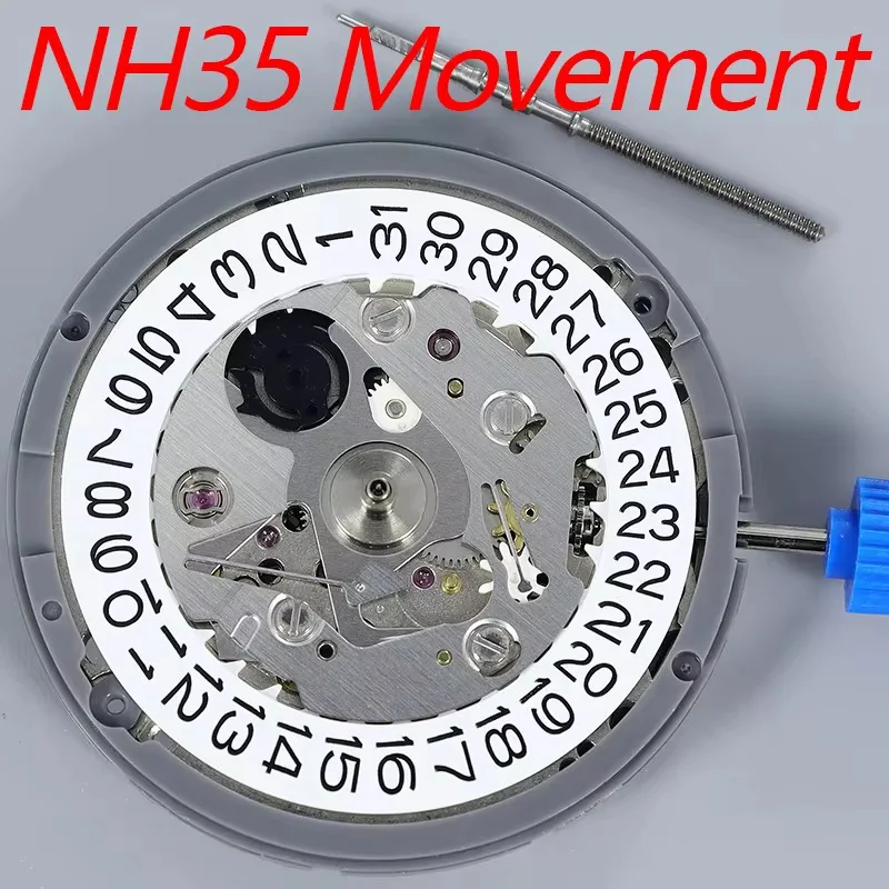 일본 NH35A 자동 기계식 시계 무브먼트 24개의 보석과 3H 날짜창이 있는 시계 수리 및 교체용