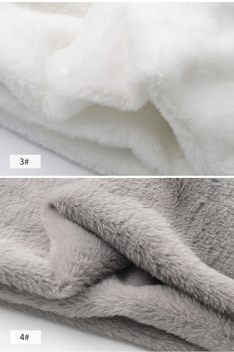 8 mm Imitations-Kaninchenfellstoff, weicher Kurzplüsch für warme Schals, Puppen, DIY-Plüschspielzeug, Stoffhintergrund, Display-Tuch, 50 x 50 cm/1 m – Detail 7