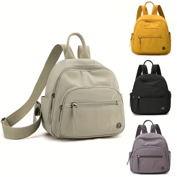 Spring/Summer New Simple Commuter Backpack Lightweight Waterproof Puff Fabric Multi Layer Women's Backpack 1