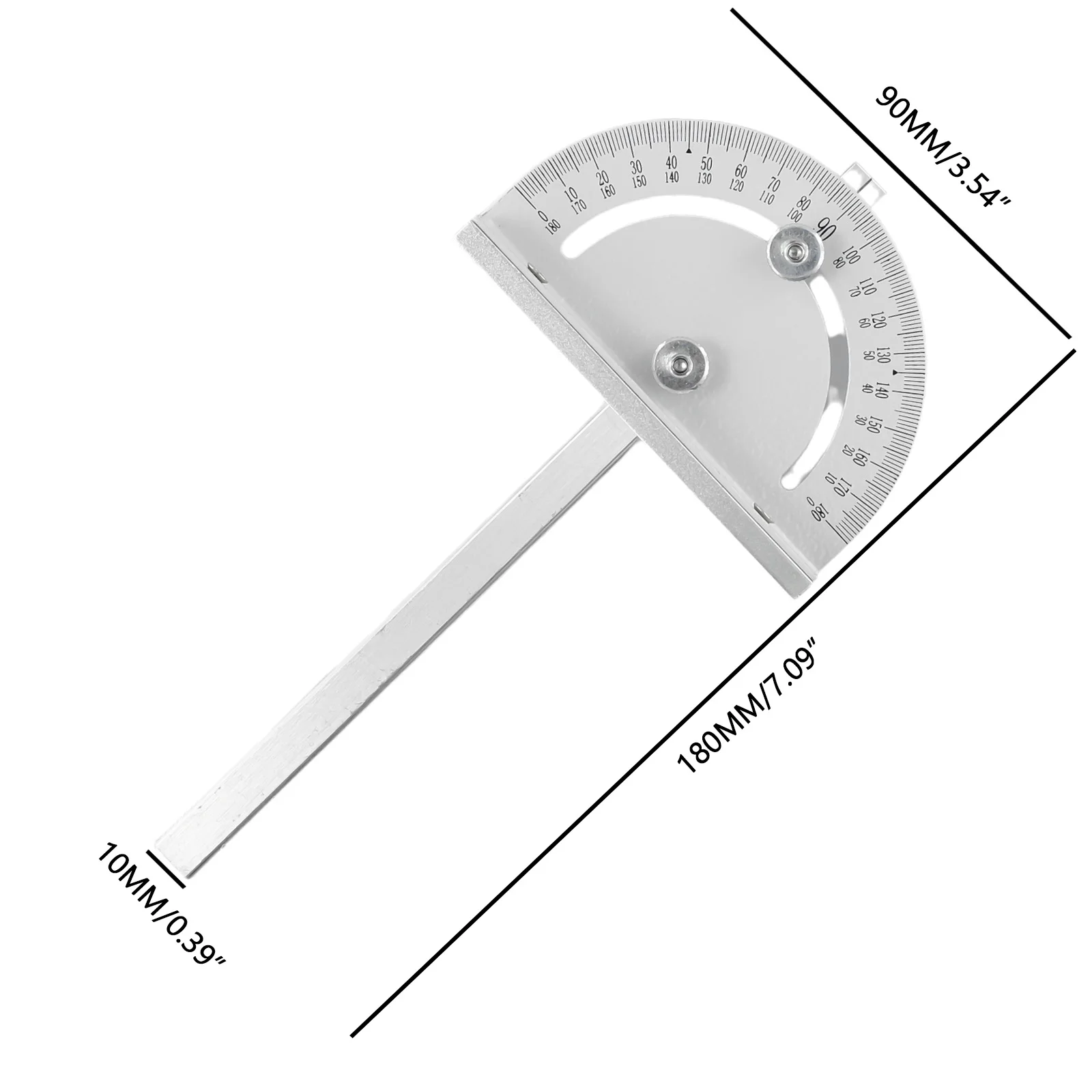 Angle Ruler 180 Degree Protractor Metal Finder Guage Goniometer Measure Stainless Steel Ruler Woodworking Machinery Parts