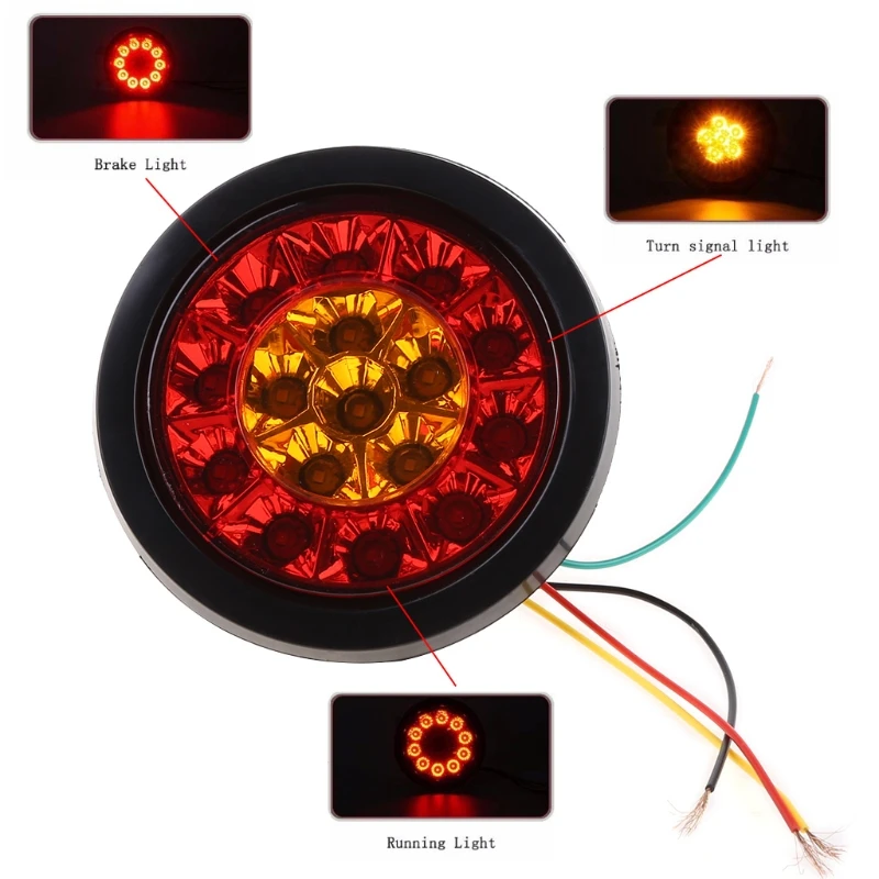 2Pcs 12V 16-LED ���� ����Ʈ ��� ������ ���� �ڵ��� Ʈ�� RV �ڵ��� LED ����Ʈ F19A�� �� �� ���� ����� ����