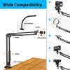 Overhead Tripod for Phone with Ring Light Desktop Cellphone Bracket for Video Shooting Table Mobile Mount for Filming Recording 6