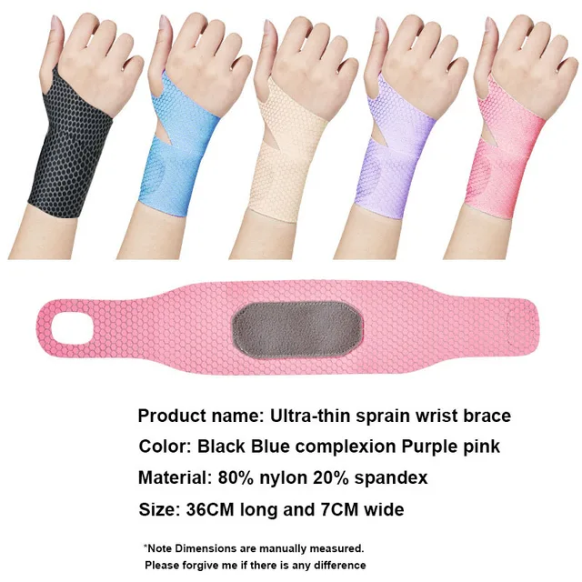 2pcs Ultra Thin Wrist Brace Sport Slim Carpal Tunnel Support for Men and Women Adjustable Lightweight Breathable Wrist Protector