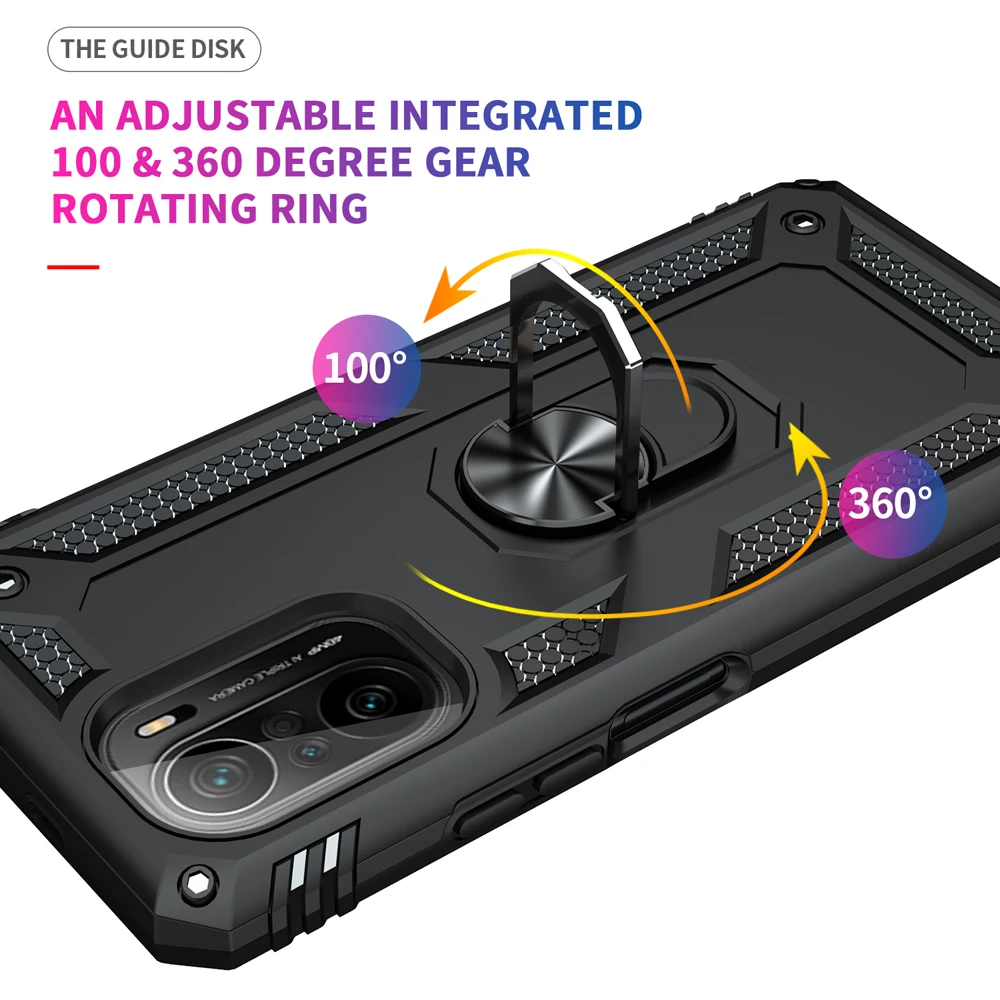 Shockproof Ring Stand Funda TPU Bumpe Cover for Xiaomi Mi11X Mi11i Mi 11i 11X Poco F3 Redmi K40 Pro Plus Ultra K40pro Case Shell 3