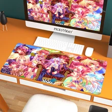 No Game No Life Extra Large Mouse Pad 100x50cm Big Gaming Mousepad Anti-Slip Natural Rubber With Locking Edge Gaming Mouse Mat