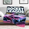 Rocket League Game Warm Winter Blankets for Decorative Sofa Custom Blanket Furry Bedspread on the Bed Knee Throw & Throws Double 2