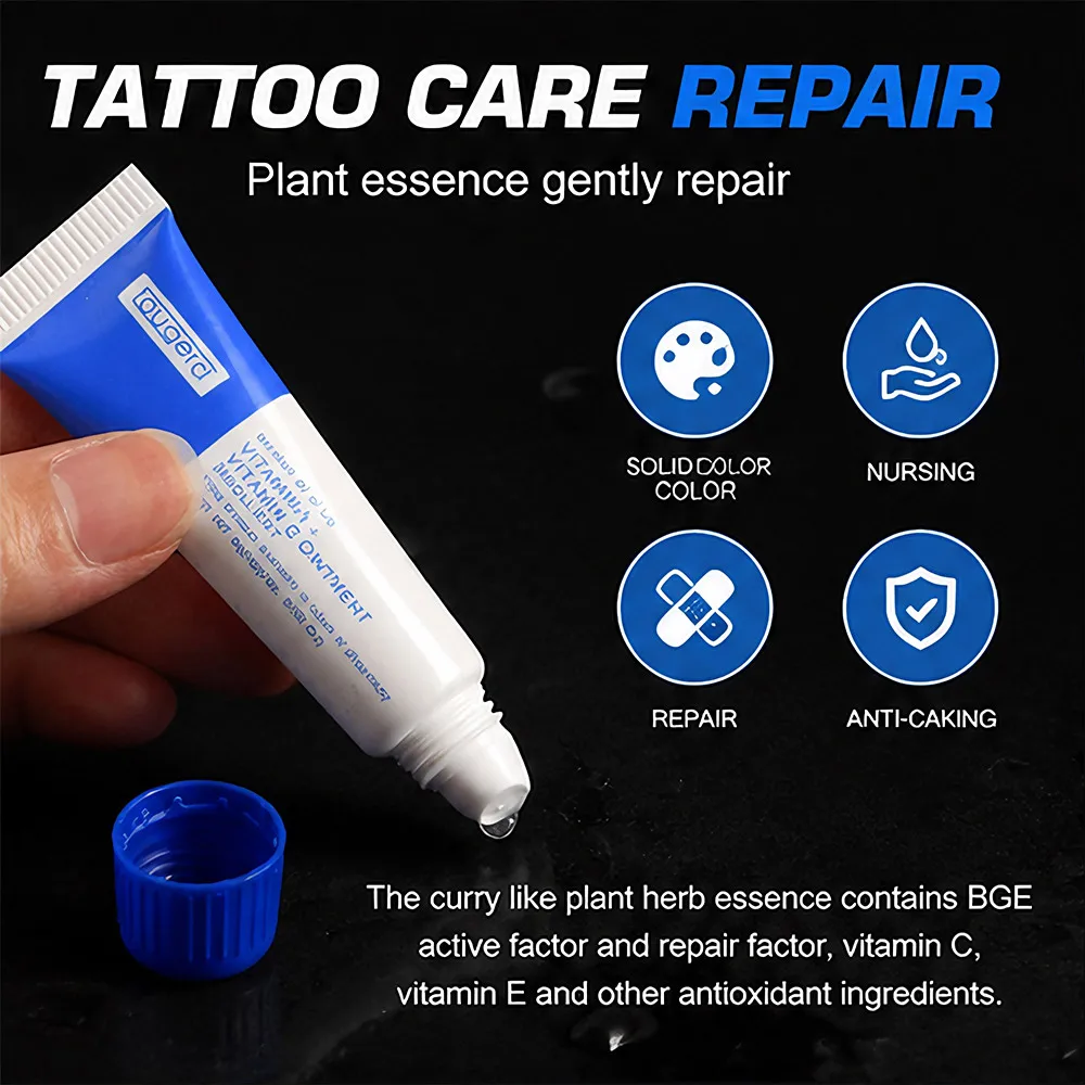 100/50/5 Pezzi Gel per Cura Post-Tatuaggio con Vitamina A e D, Crema Trattamento Anti-Cicatrice, Riparazione e Cura della Pelle, Accessori per Tatuaggi - immagine 5