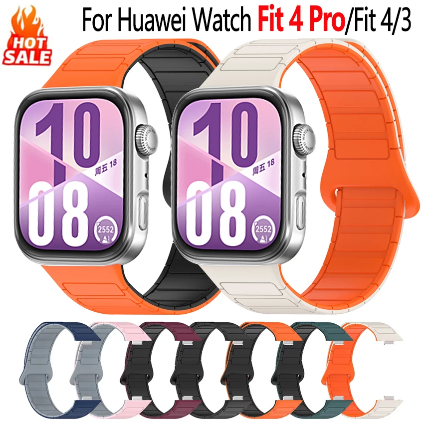 Enhanced Magnetic Loop Silicone Strap Bracelet for Huawei Watch Fit Series