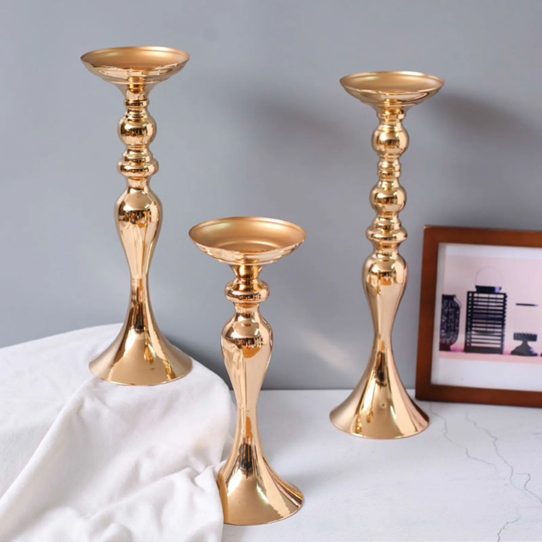 Wedding Props Decor Plated Mermaid Candle Holder Hotel Wedding Decor Road Lead Romantic Candle Holder Ornaments candle holders