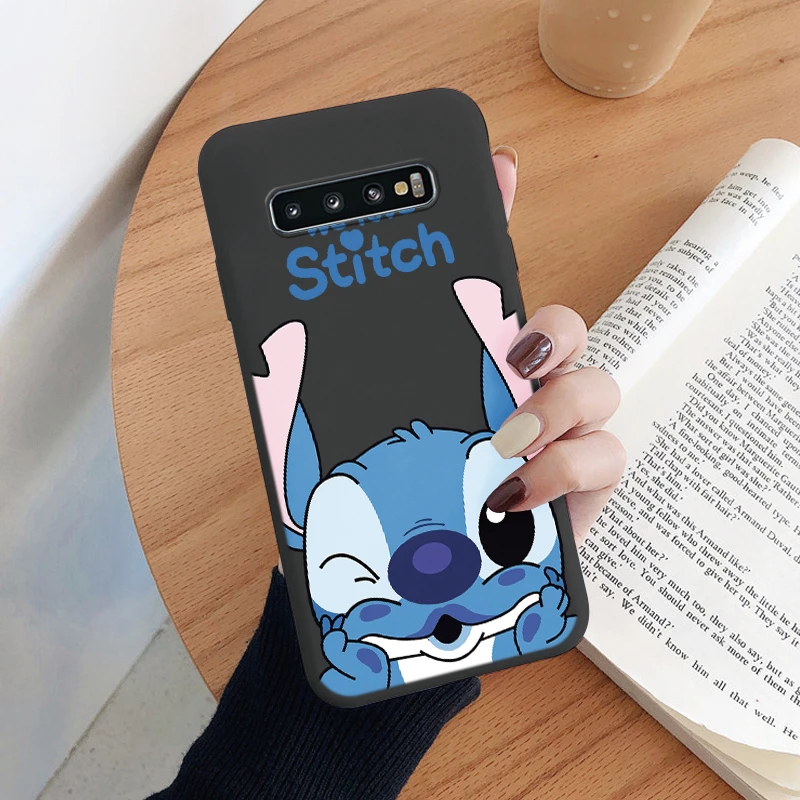thumbnail image 1 of For Samsung Galaxy S10 S 10 Plus S10E Camera Protect Soft Cover Silicone Cartoon Lilo Stitch Phone Case Funda For Samsung S10+, 1 of 5