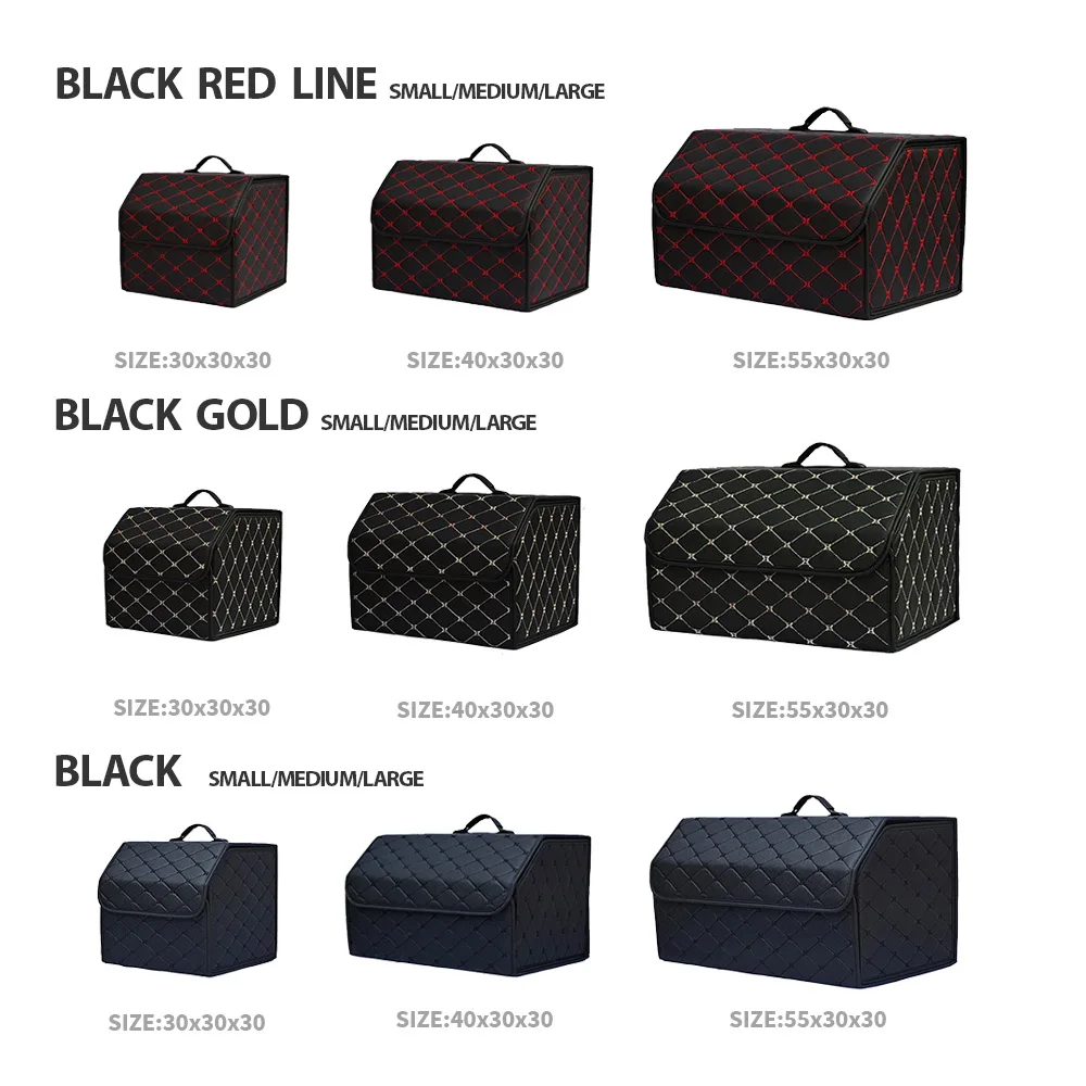 Car Trunk Organizer Large Capacity Leather Folding Multiuse Tools Storage Bag for Emergency Storage