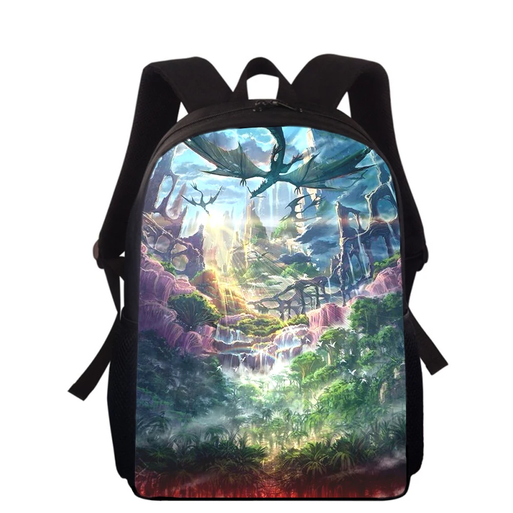 Monster Hunter World: Iceborne 15” 3D Print Kids Backpack Primary School Bags for Boys Girls Back Pack Students School Book Bags