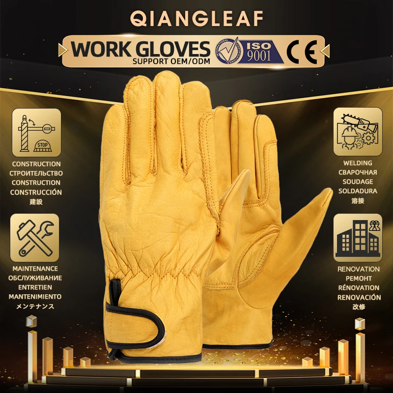 Cowhide Sports Safety Protection Glove Ultrathin Leather Men's Driving  Grinding Welding Working Gloves - AliExpress