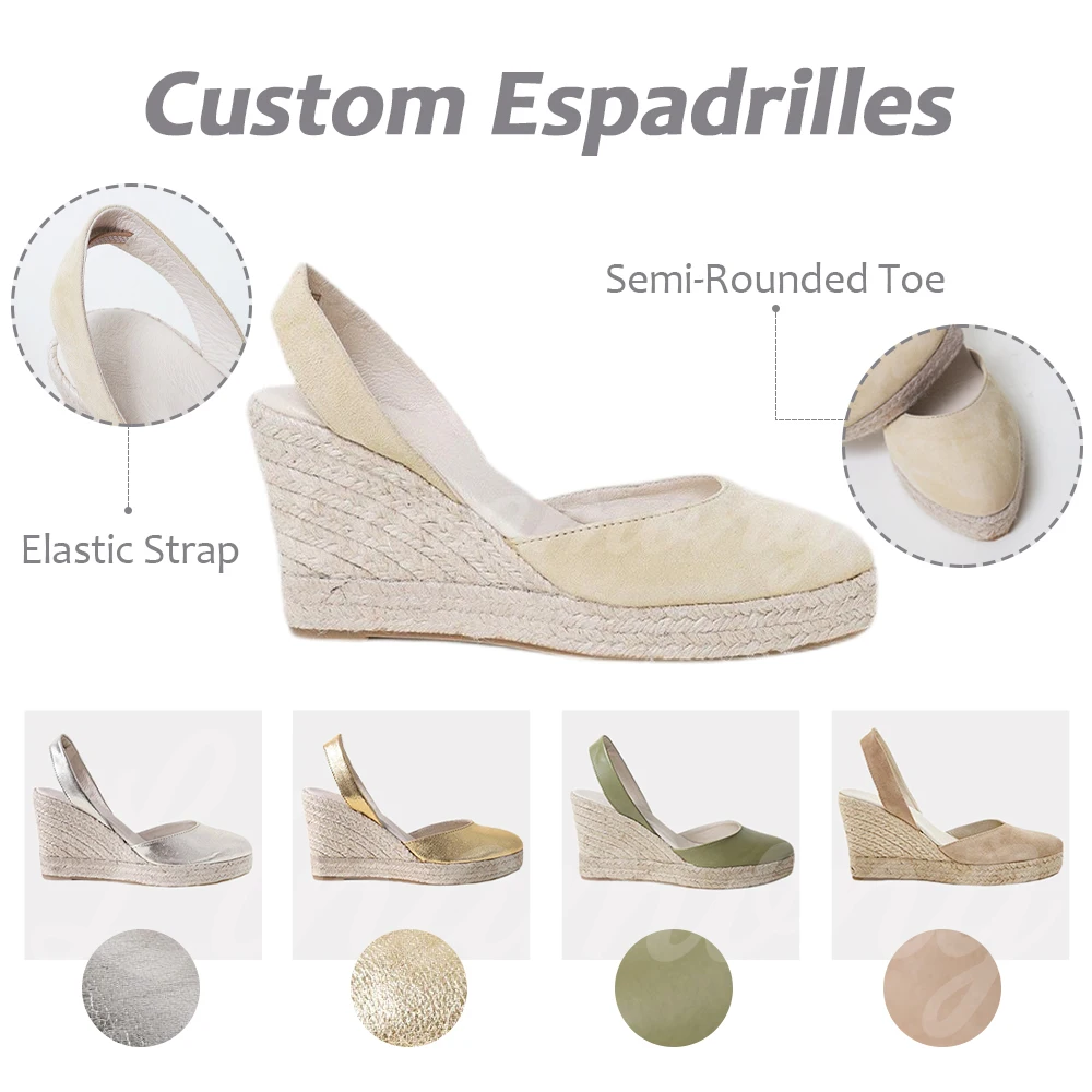 PersonalizedEspadrillesCustomWedgeSandalsDiyMulticolorSuede