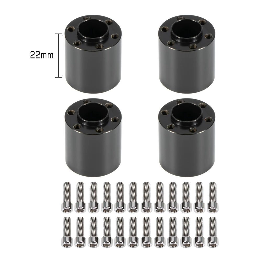 4 mozzi esagonali in metallo per cerchi RC 1:10 Crawler 1.9 2.2