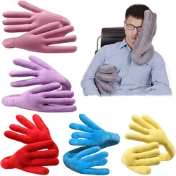 New Soft Hand Shape Travel Pillow Adjustable Bends Neck Support Pillow for Airplane Car Office Nap Pillows Huge Pillow Flight