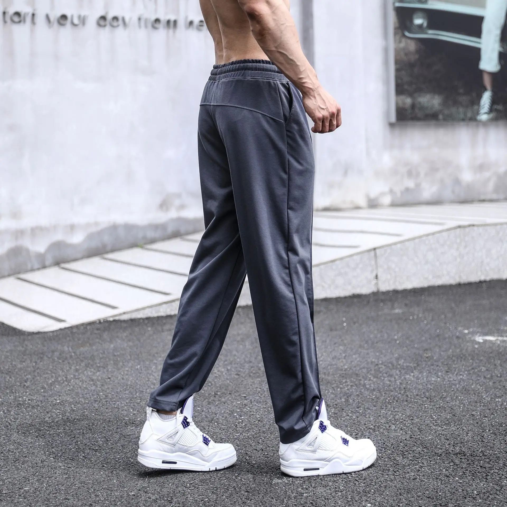 Casual trousers panelled for a loose straight leg outdoors men clothing