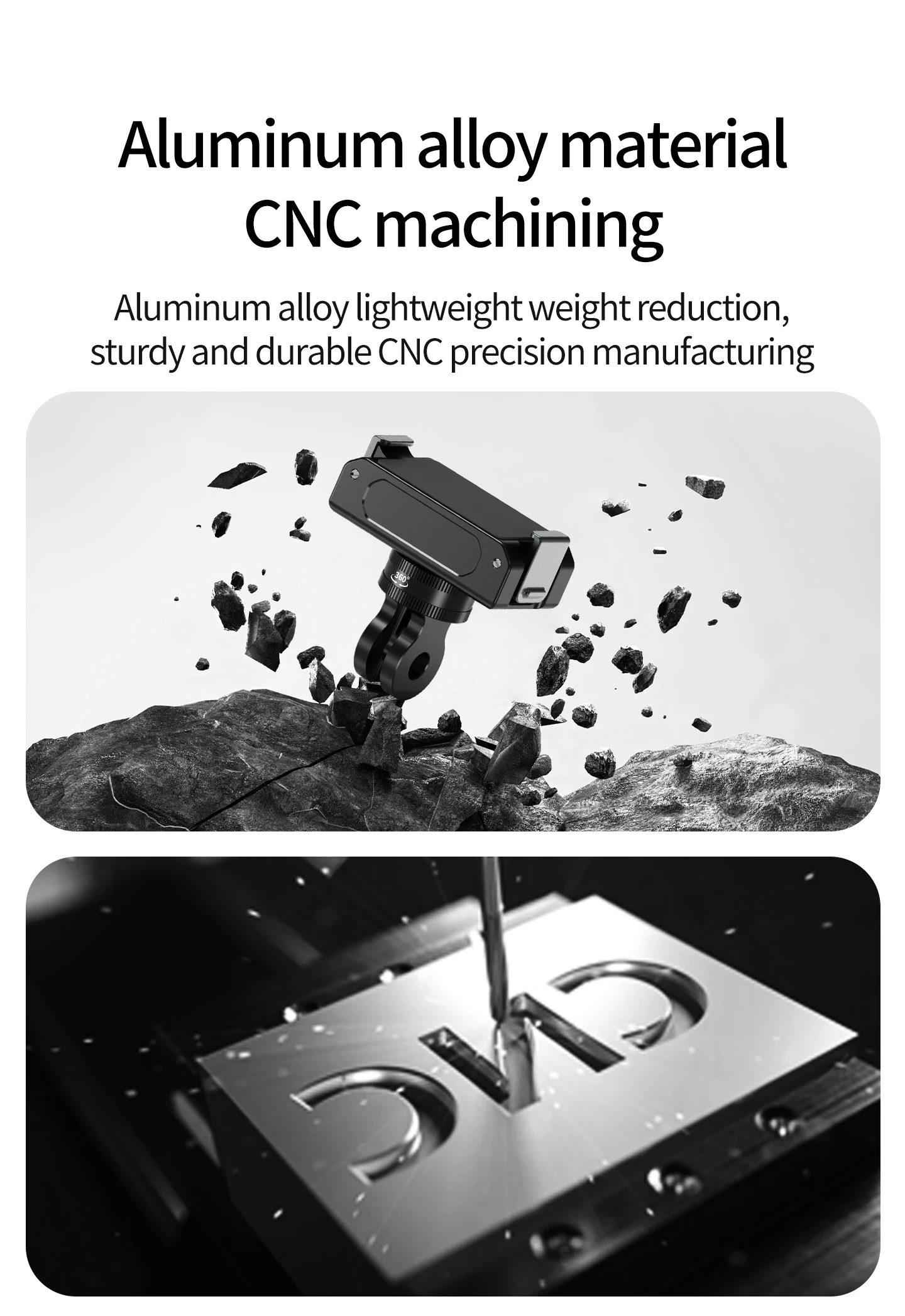 Aluminium Magnetische Schnellverschluss-Halterung Magnetische Schnellinstallationsbasis für DJI Action 6 Osmo Nano Rutschfeste Stoßfeste Stativhalterung – Detail 8
