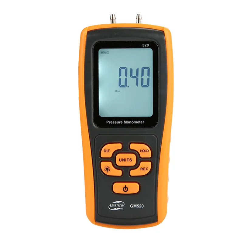 BENETECH GM505 GM510 GM511 GM520 휴대용 디지털 압력 게이지 테스터 미터 차압 게이지 천연 가스