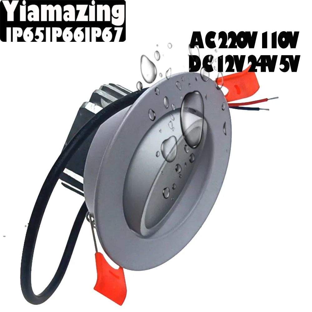 

220V 110V 12V 24V 5V Adjust Angle Outdoor Waterproof LED Downlight IP65 5W 7W 9W 12W 15W 18W Recessed LED Porch Wall Spot Light