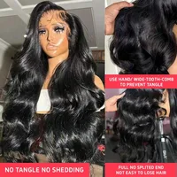 Perruques Lace Front Body Wave 13x4 de 34 pouces en cheveux humains, perruque frontale transparente brésilienne 13x6 pour femmes avec baby hair 5