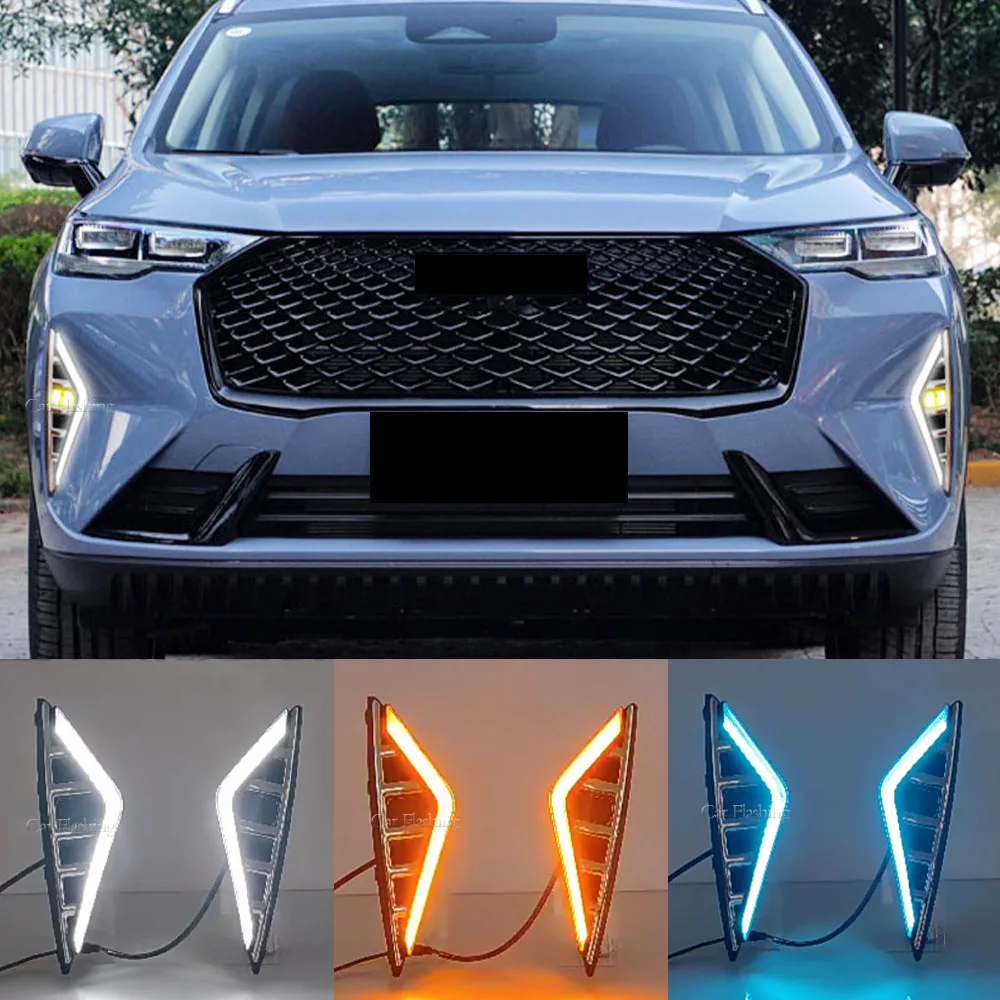 مصابيح LED DRL للسيارة متوافقة مع طرازات Haval H6...
