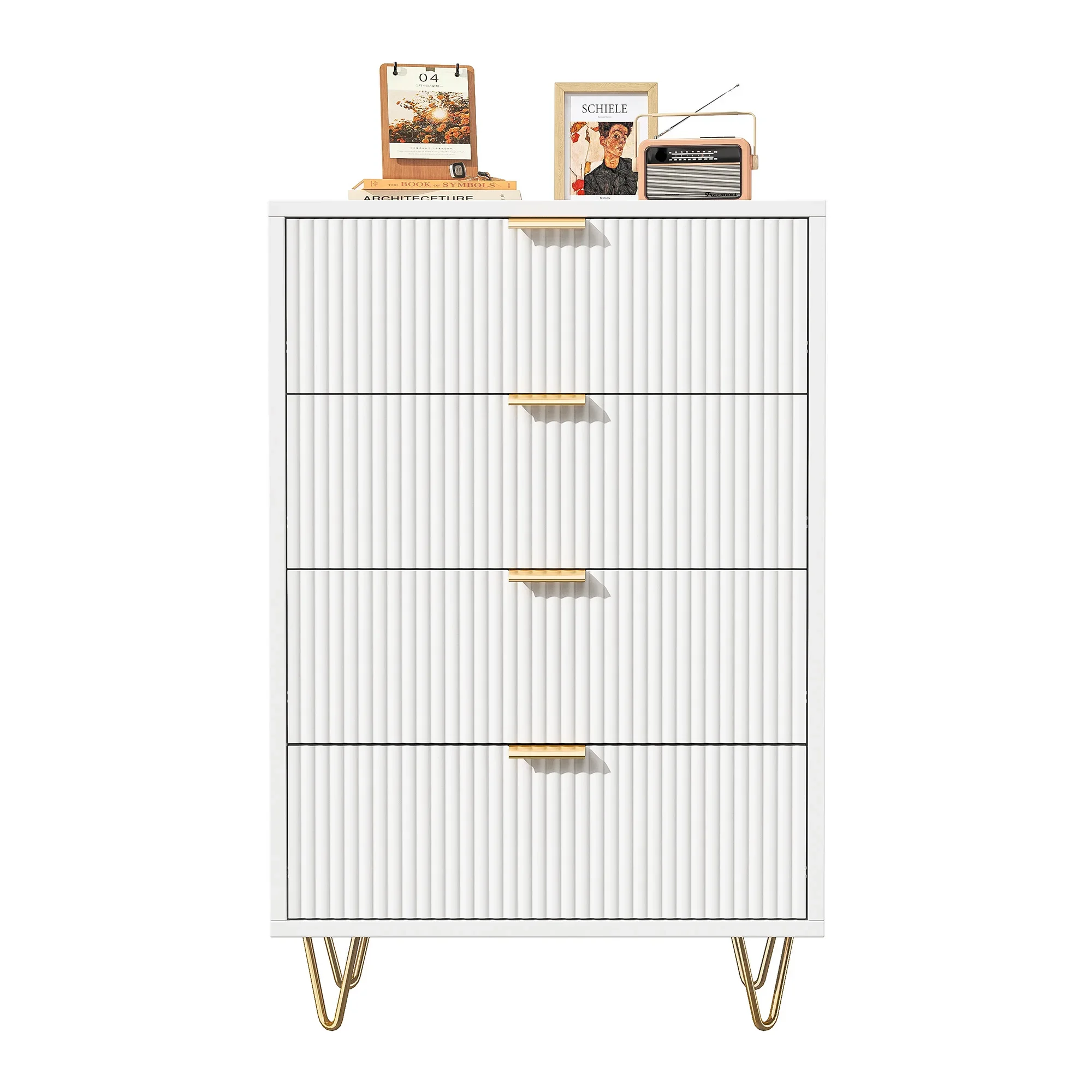 Rosahqnda Kommode, Schrank, Holzkommode mit 5 Schubladen, Aufbewahrungsschrank, Kleine Kommode für das Wohnzimmer – Detail 5