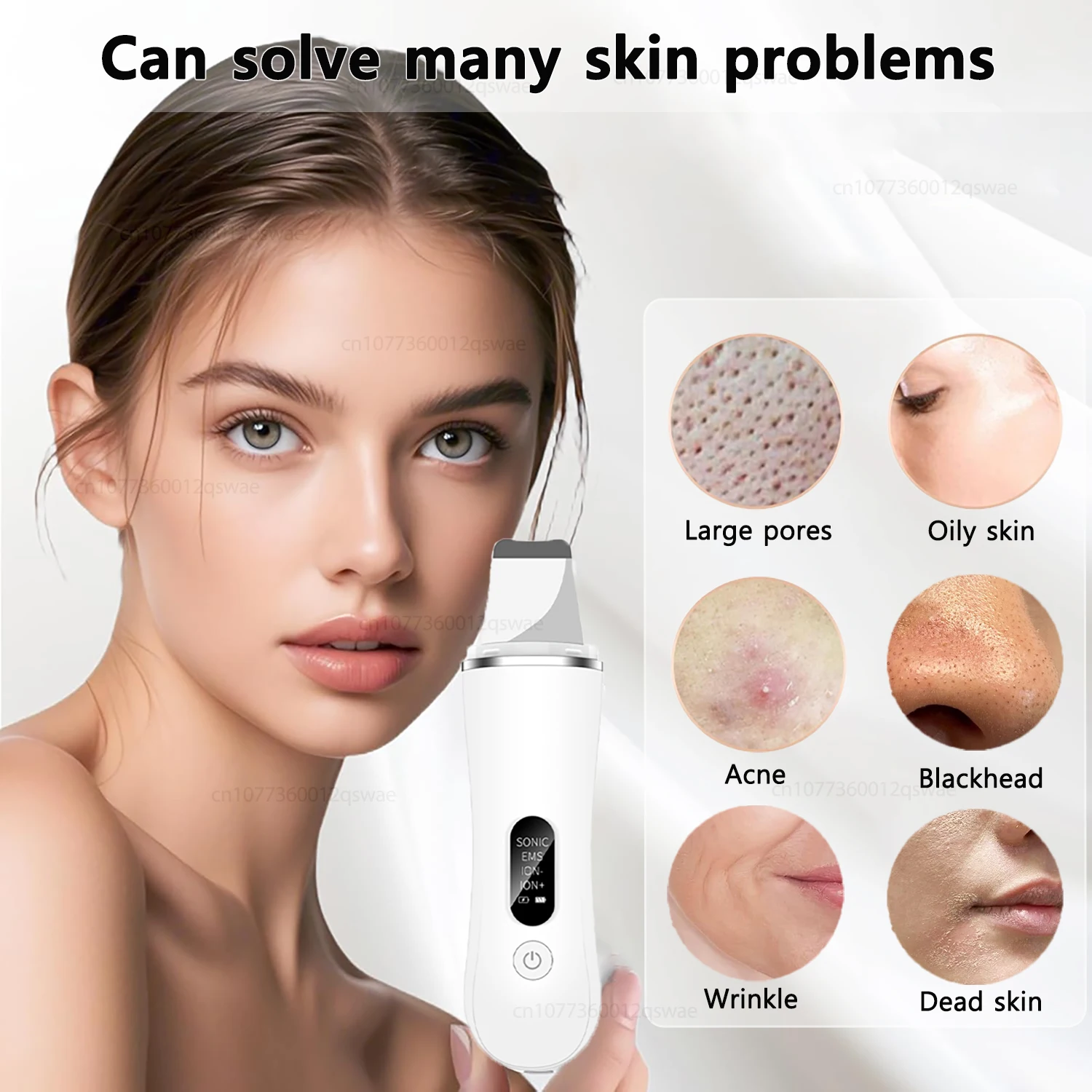 Ultrasonic Skin Scrubber Peeling Blackhead Remover Deep Face Cleaning Acne Pore Cleaner Facial Shovel Cleanser Face Scrubber