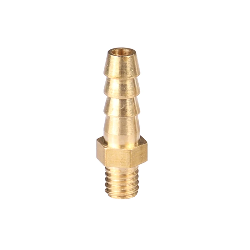 5PCS 3mm 4mm 5mm 6mm 8mm 10mm 12mm OD Hose Barb M3 M4 M5 M6 M8 M10 M12 Metric Male Thread Brass Pipe Fitting Coupler Connector 5pcs pneumatic quick plug connector pb 4mm 6mm 8mm 10mm 12mm od hose tube push in fitting t type three way positive thread
