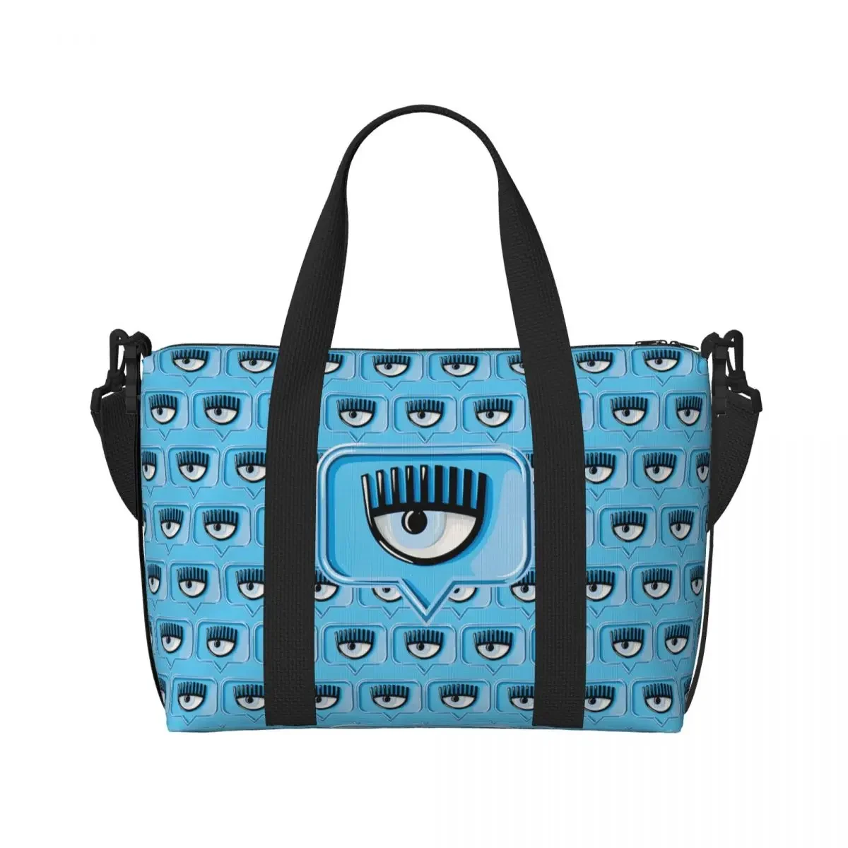 Fashion Eyes F-FerragniS C-ChiaraS Beach Tote Bag Women Big Compartment Beach Gym Travel Bags
