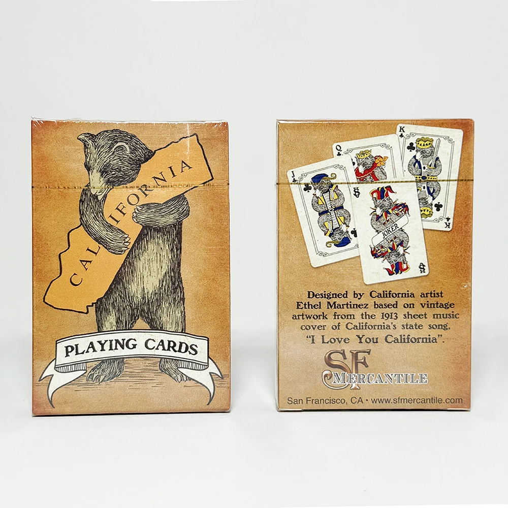 

Vintage Yellow Bear Playing Cards I Love You California Poker Protect Little Bear Limited Collector's Edition Set