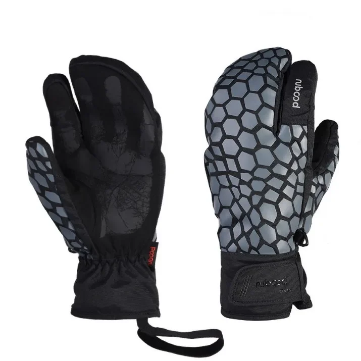 Boodun Customizable Thickened Fleece-Lined Ski Gloves For Men And Women Warm Windproof Ideal For Outdoor Winter Sports