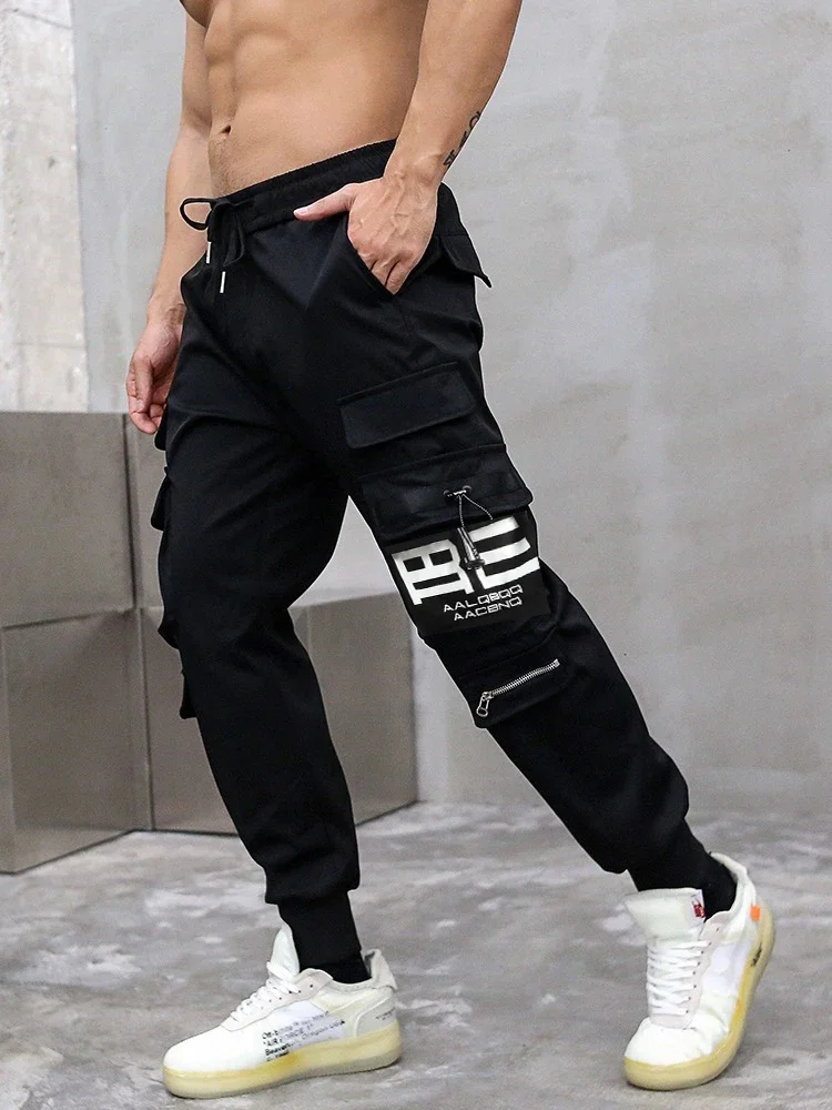 

Spring/Summer Workwear Functional Style Men's Trendy Brand Instagram Feet Tie Casual Versatile Youth Pants Hong Kong Style New